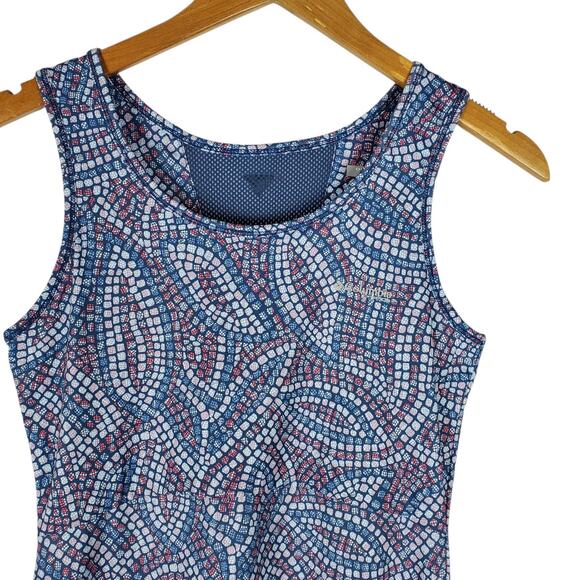 COLUMBIA Sleeveless PFG OMNI-FREEZE UPF 50 Freezer III Dress XS Blue Pink Mosaic - Picture 3 of 11